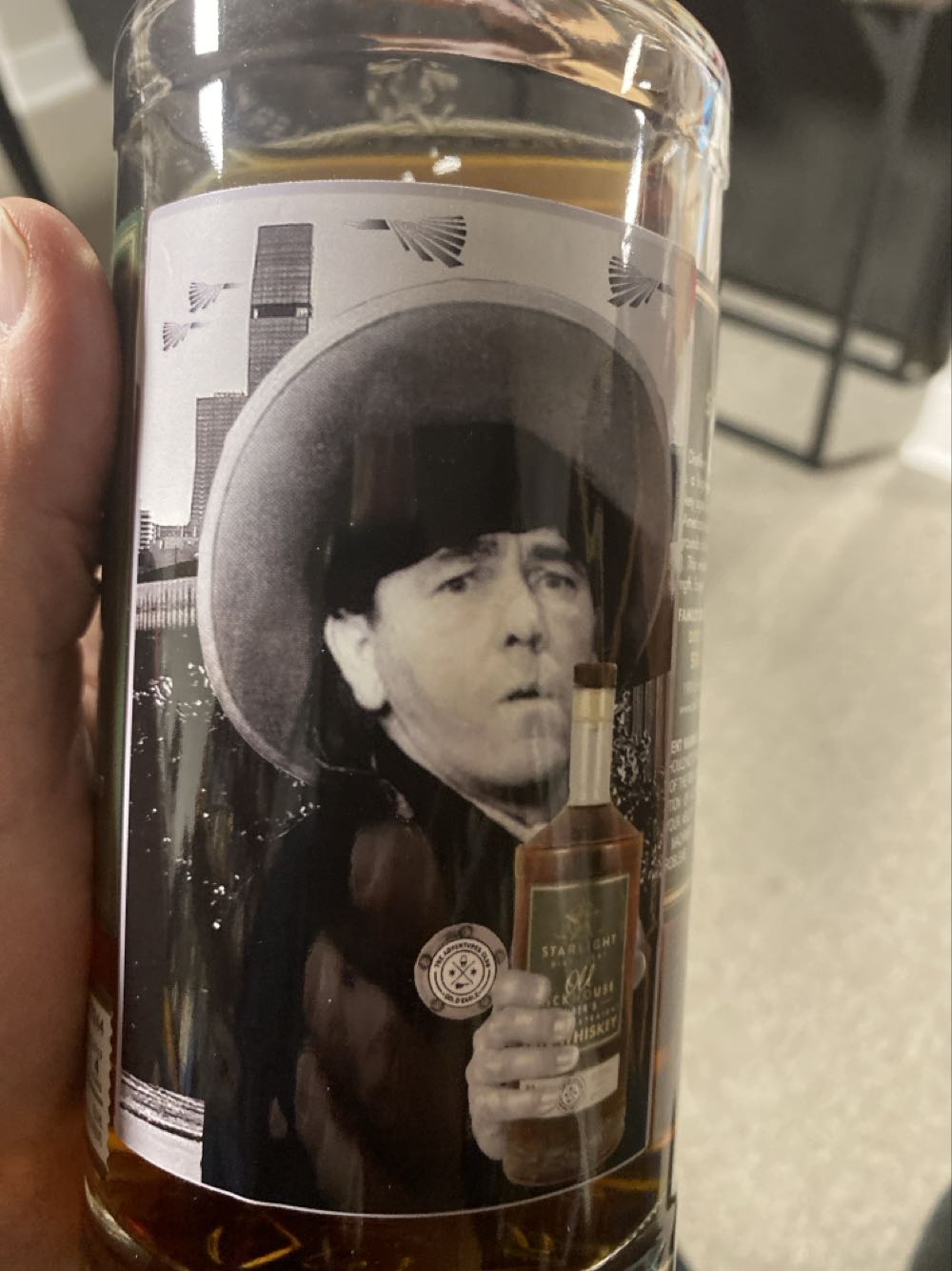 Starlight Single Barrel Huber’s Indiana Straight Rye Whiskey  alcohol collectible - Main Image 2