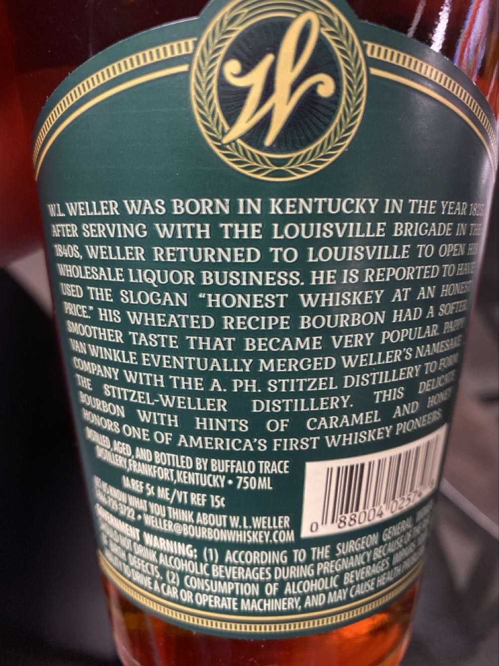 Weller Special Reserve - Buffalo Trace Distillery alcohol collectible - Main Image 2