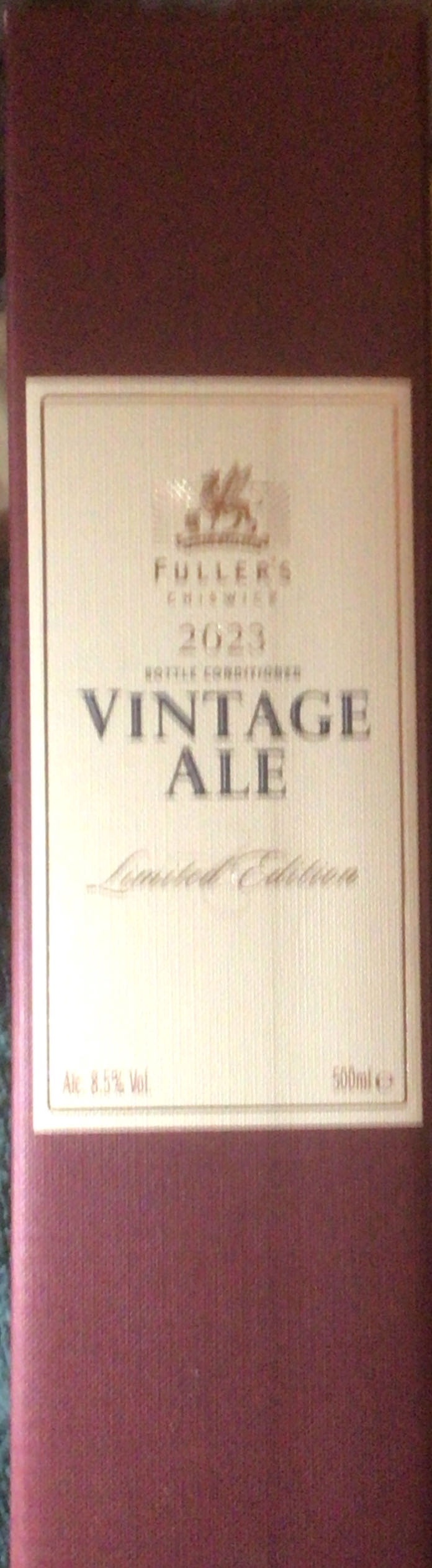 Fuller’s Vintage Ale (2023) - Fuller’s (500 mL) alcohol collectible [Barcode 5011885014520] - Main Image 3