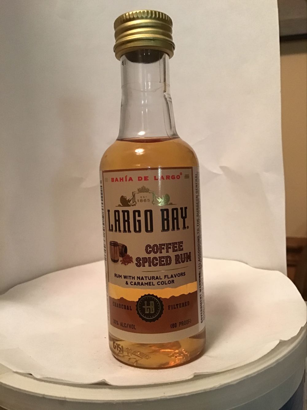 Largo Bay Spiced & Banana & Black Cherry  & Coffee - Largo Bay Rum Co. (50 mL) alcohol collectible - Main Image 4
