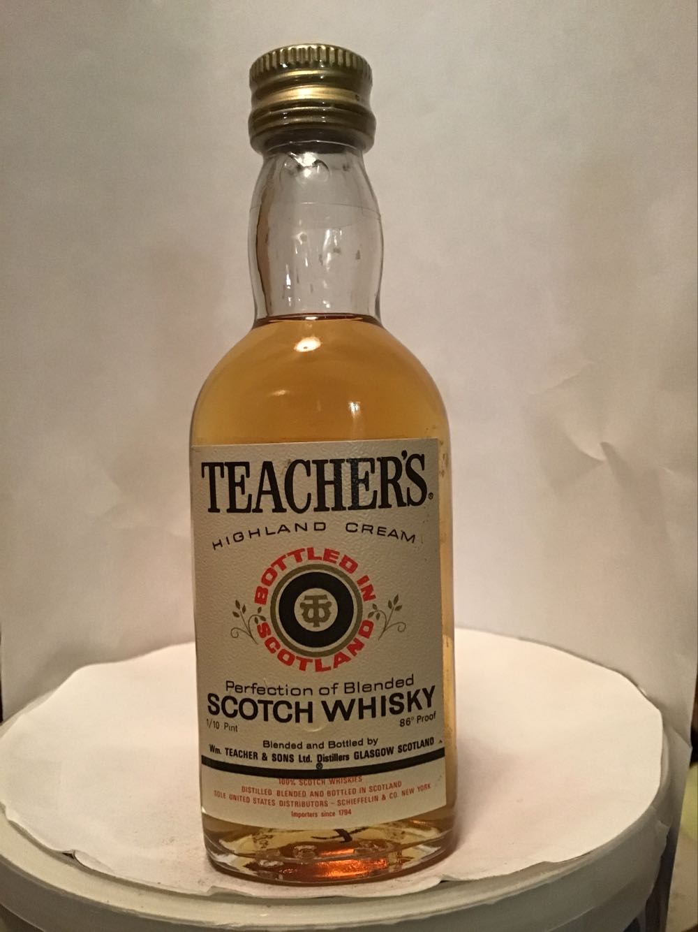 Teacher’s & Highland Cream - Wm. Teacher & Sons (1.10 FL OZ) alcohol collectible - Main Image 3