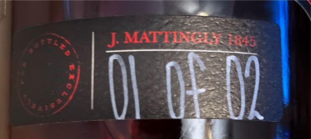 J. Mattingly Private Barrel Select - TW Carter Family Reserve - J Mattingly 1845 Distillery (750 mL) alcohol collectible [Barcode 857944007127] - Main Image 4