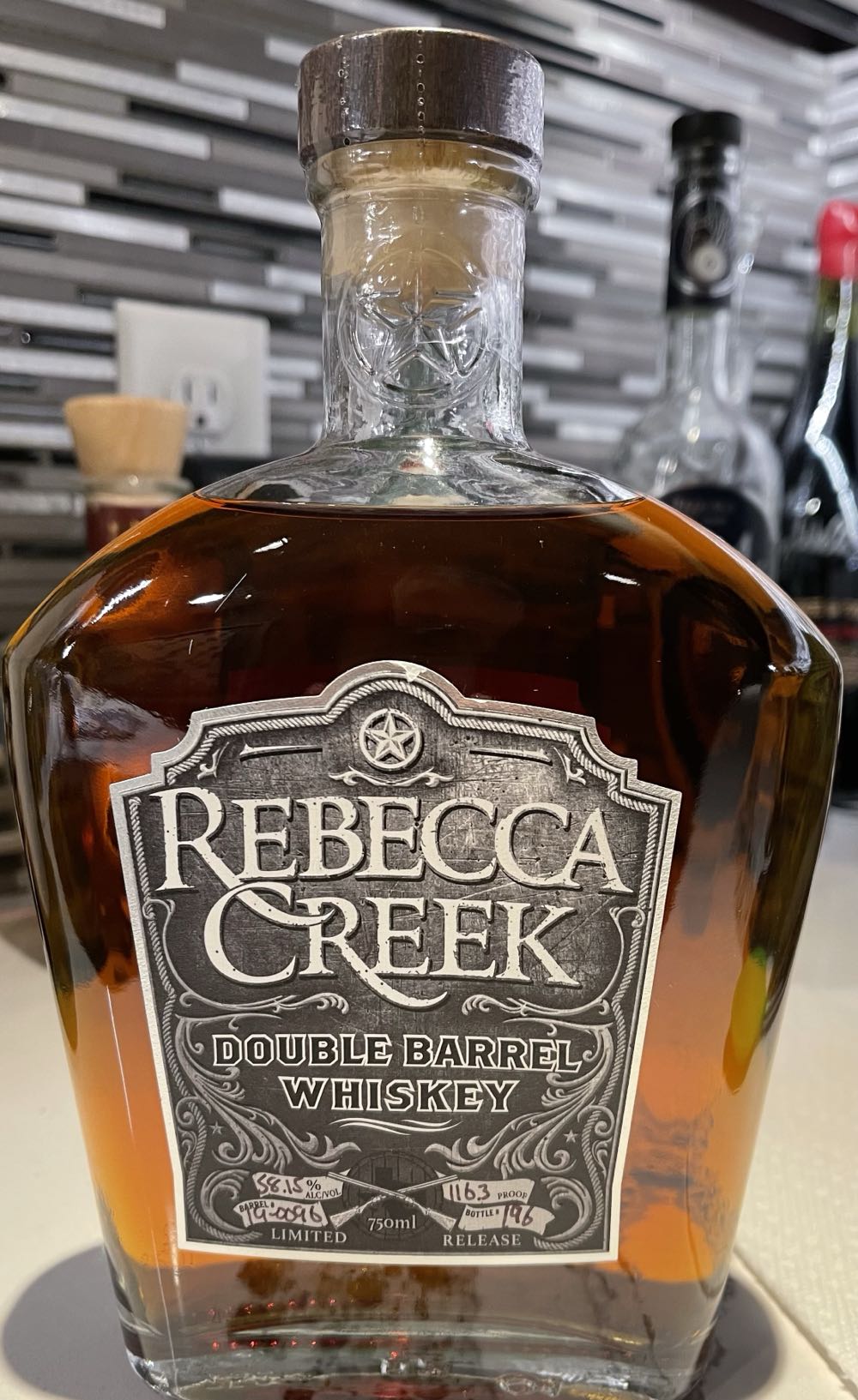 Double Barrel Whiskey - Rebecca Creek Distillery- LLC (750 mL) alcohol collectible [Barcode 857964002690] - Main Image 1