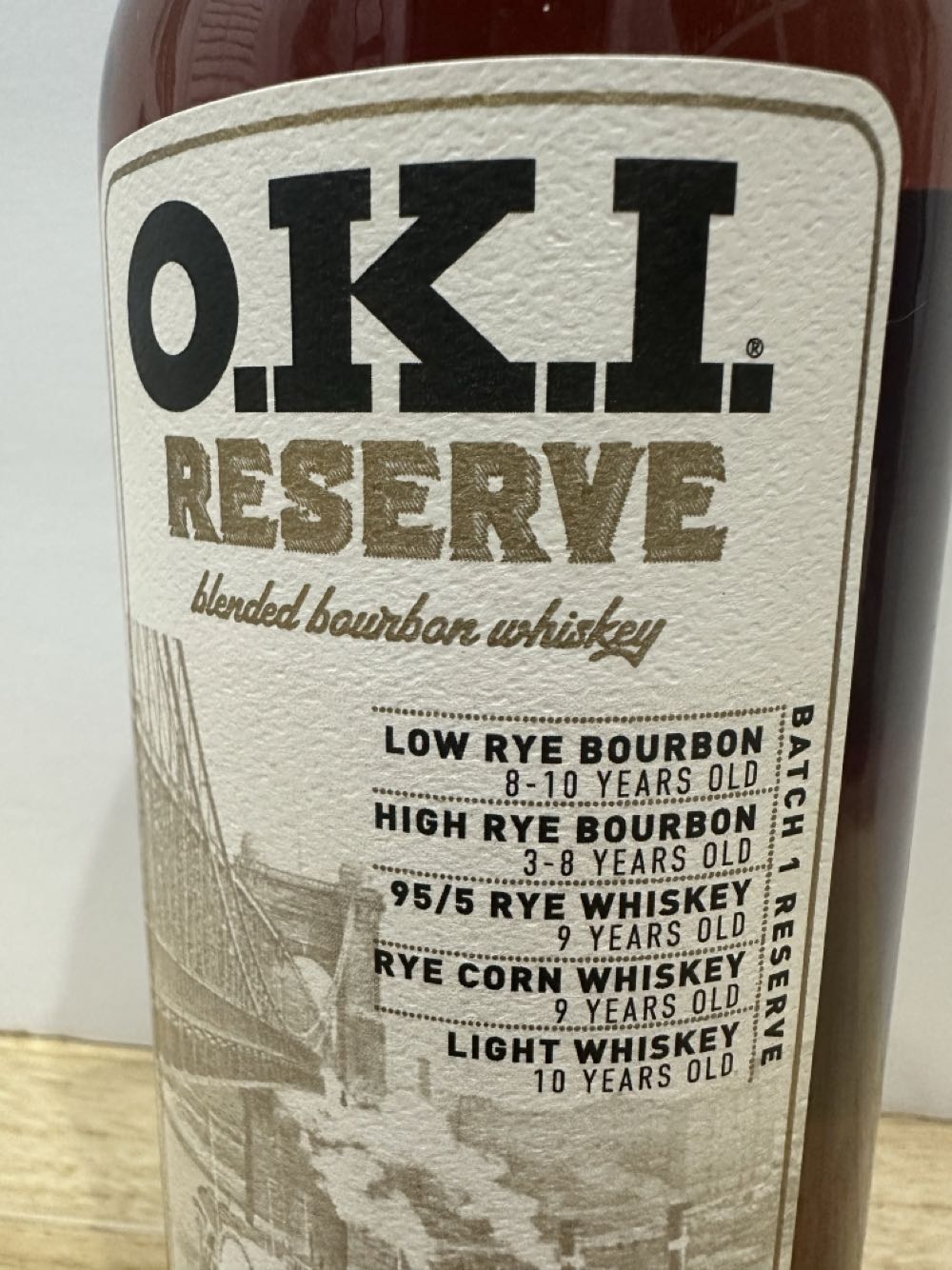 O.K.I. Reserve Batch 01 - O.K.I. Bourbon (750 mL) alcohol collectible [Barcode 685757530255] - Main Image 4