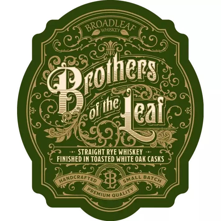 Brothers of the Leaf Straight Rye Whiskey Finished In Toasted White Oak Casks  (750 mL) alcohol collectible [Barcode 195893148158] - Main Image 2