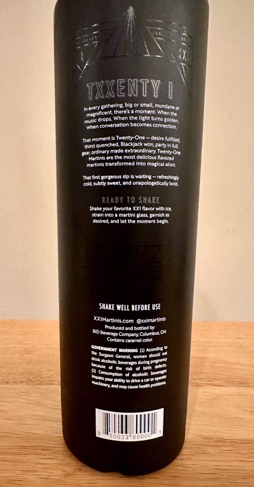 XXI Martinis, Vodka Espresso Martini - BID Beverage Co., Columbus OH (750 mL) alcohol collectible [Barcode 850033600001] - Main Image 2