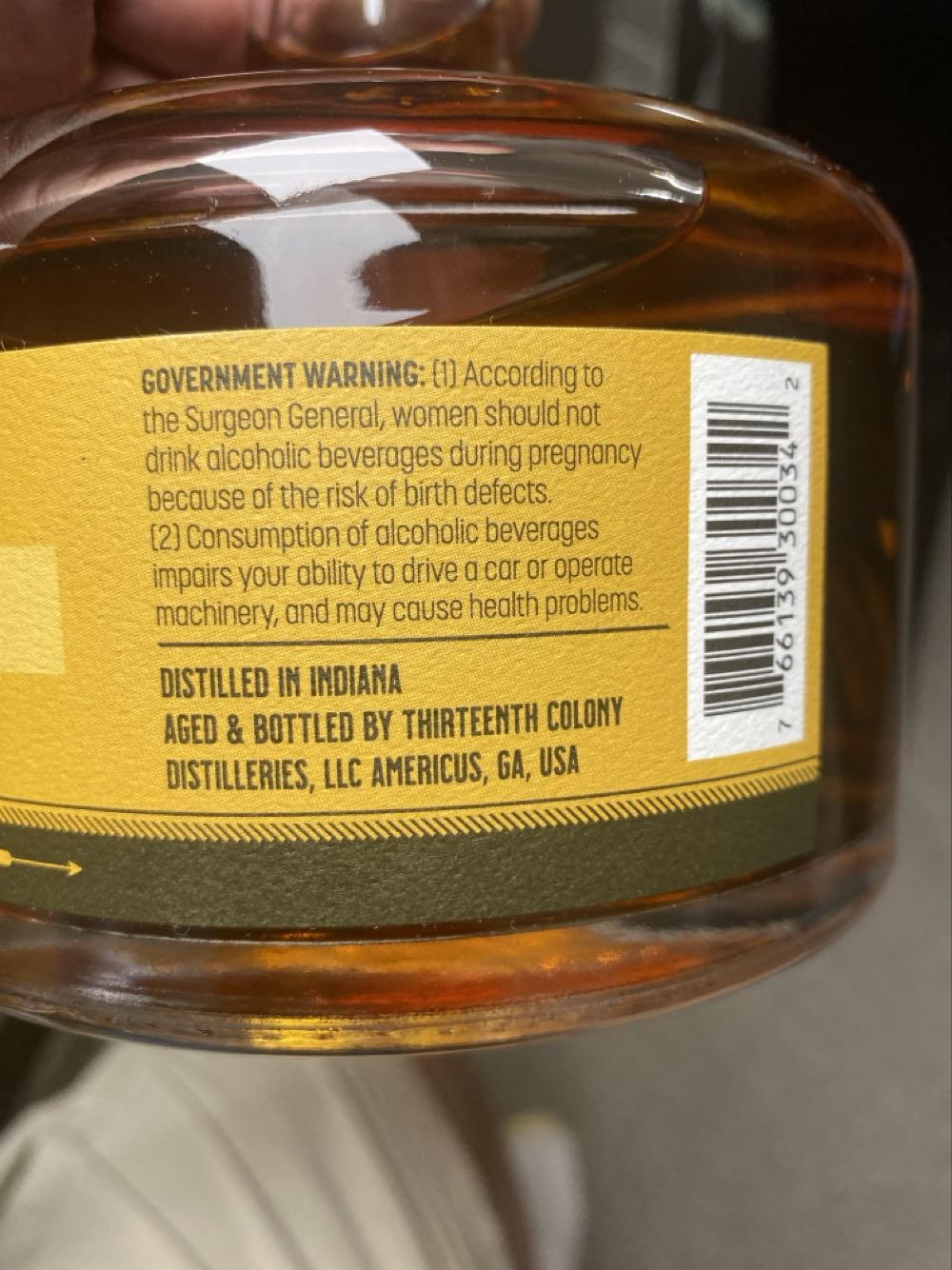 13th Colony Southern Bourbon - 13th Colony (750 mL) alcohol collectible [Barcode 766139300342] - Main Image 3