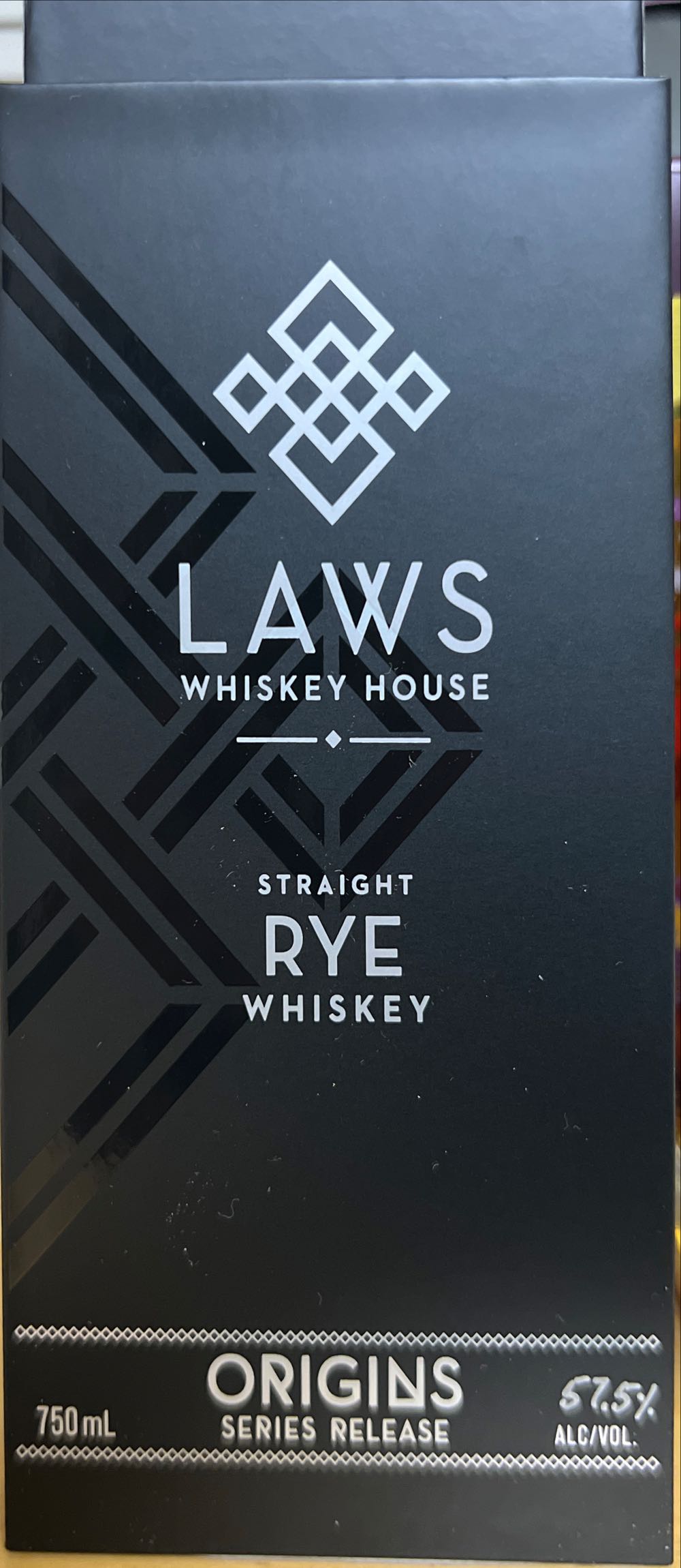 Laws Whiskey Origins Series Cornerstone Straight Rye - Laws Whiskey House (750 mL) alcohol collectible [Barcode 856958007246] - Main Image 3