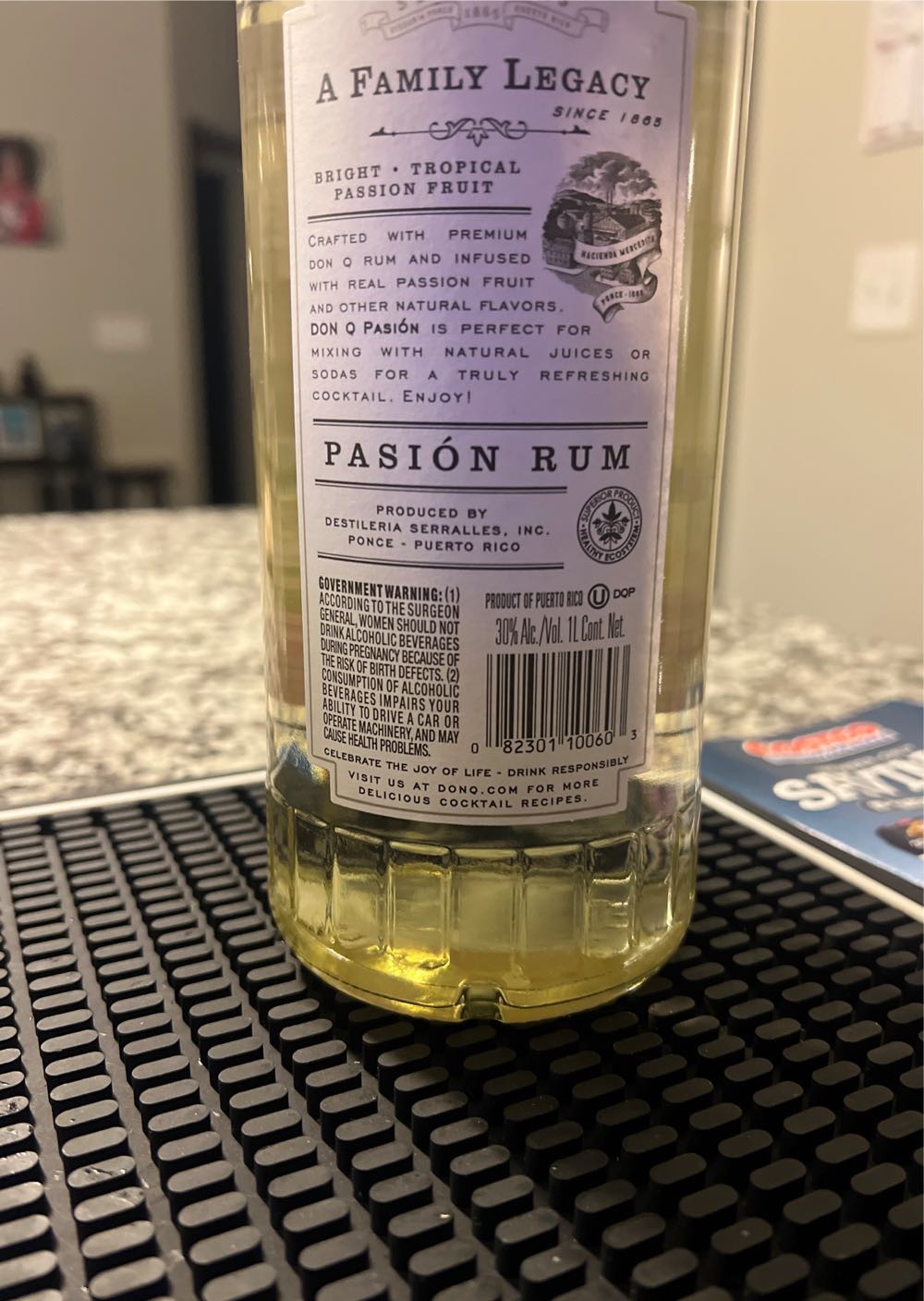 Don Q Passion Fruit Rum - Destilleria Serralles (1 L) alcohol collectible [Barcode 082301100603] - Main Image 2