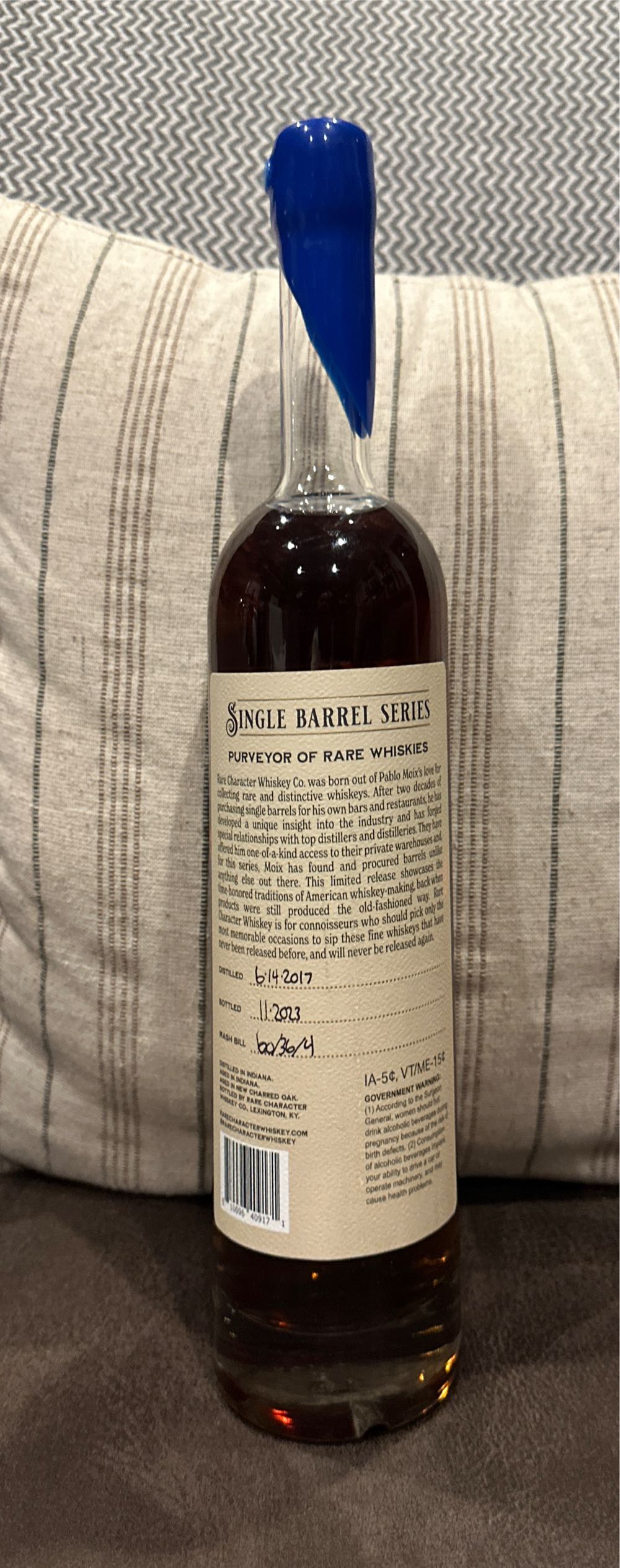 Rare Character Single Barrel - Rare Character Whiskey Co (750 mL) alcohol collectible [Barcode 810096409171] - Main Image 2