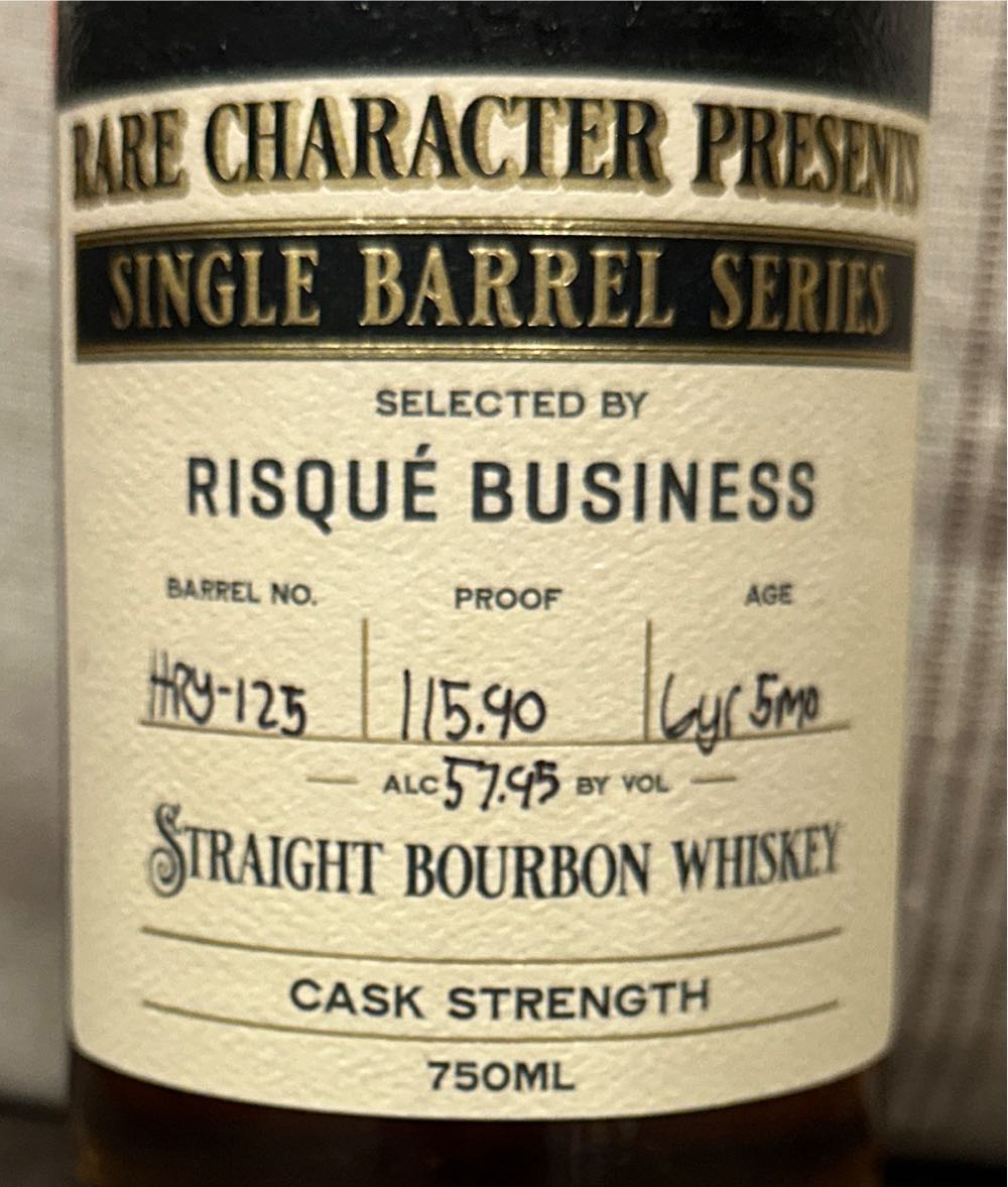 Rare Character Single Barrel - Rare Character Whiskey Co (750 mL) alcohol collectible [Barcode 810096409171] - Main Image 3