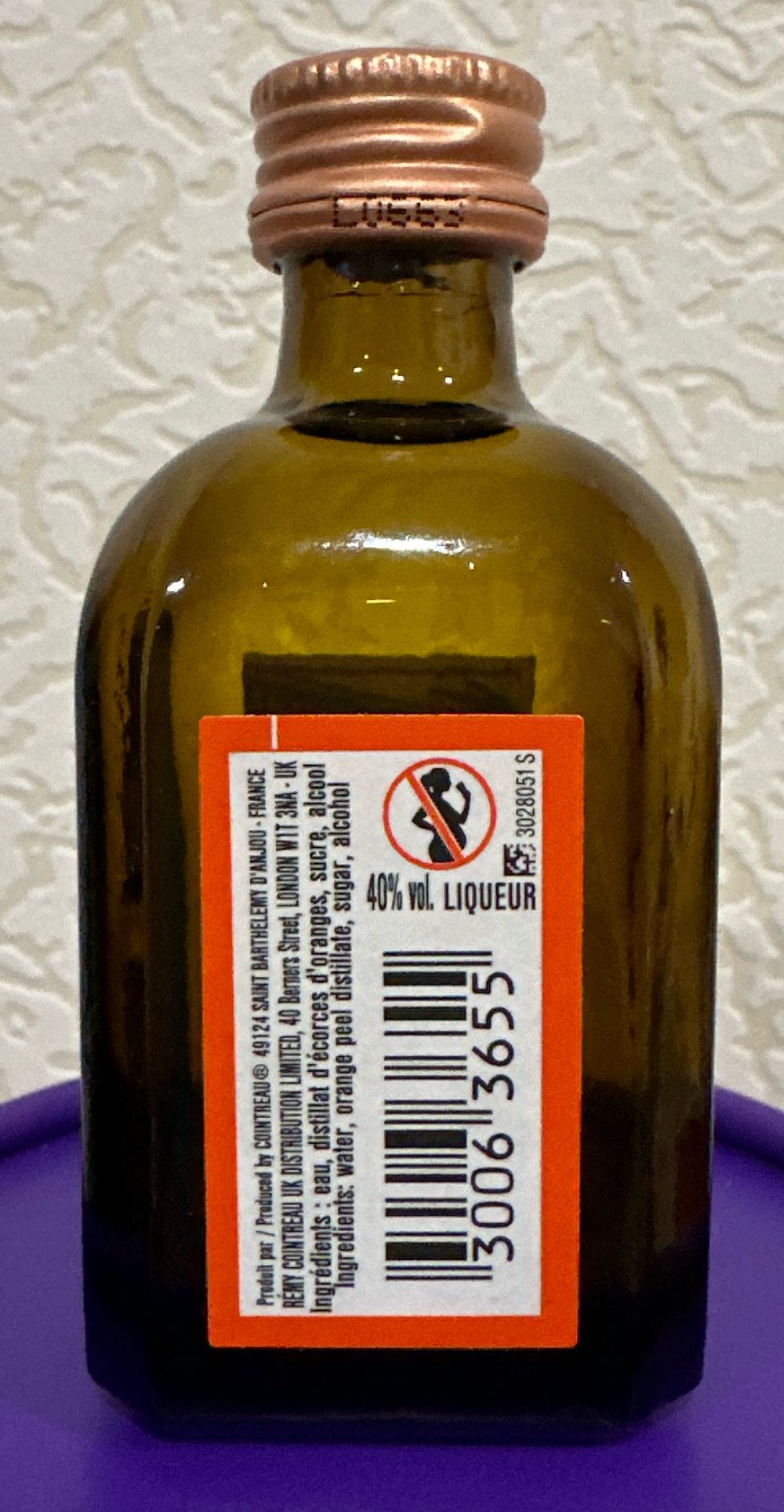 Cointreau - Cointreau Distillery, Saint-Barthélemy-d’Anjou, France (50 mL) alcohol collectible - Main Image 2