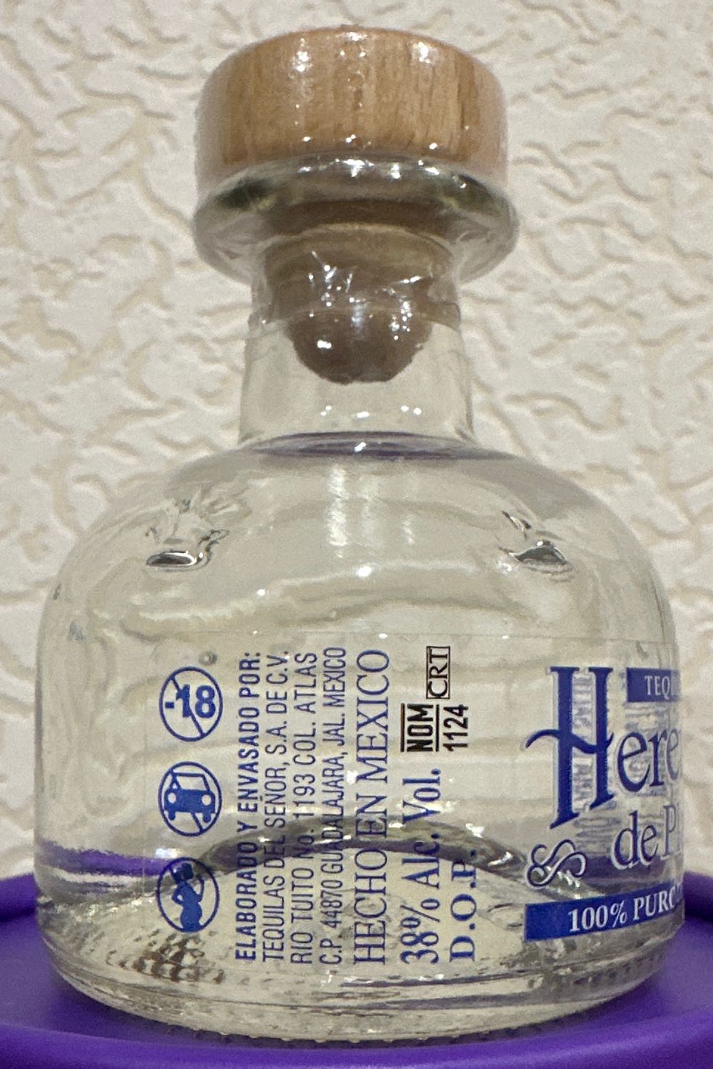 Herencia de Plata Blanco - Tequilas del Senor, S.A.de C.V. (50 mL) alcohol collectible - Main Image 2