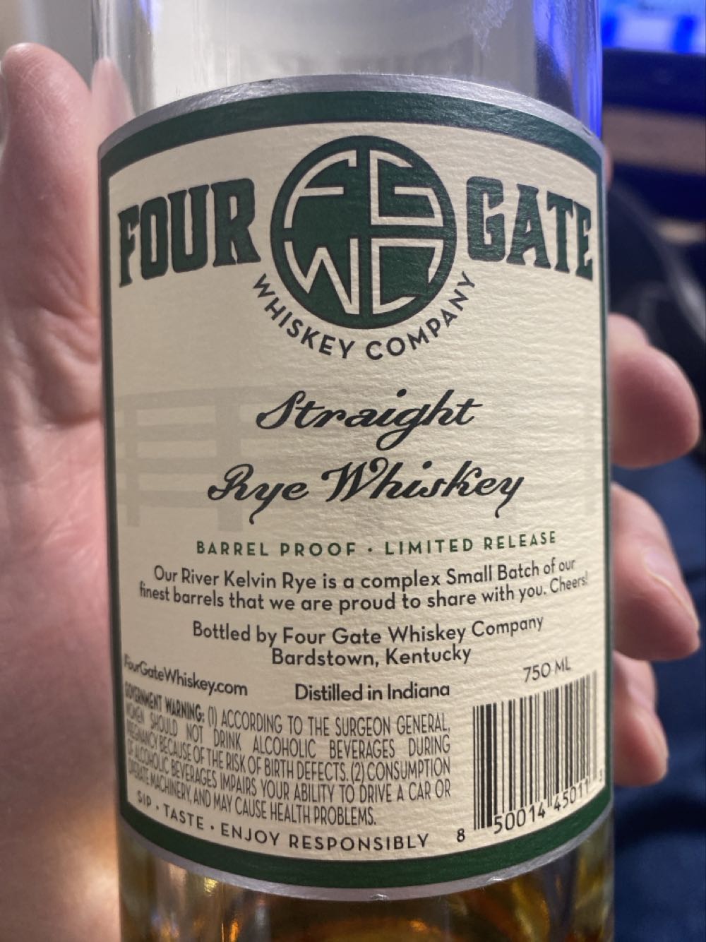 Four Gate River Kelvin Rye Batch 13 - Four Gate Whiskey Company alcohol collectible [Barcode 850014450113] - Main Image 2