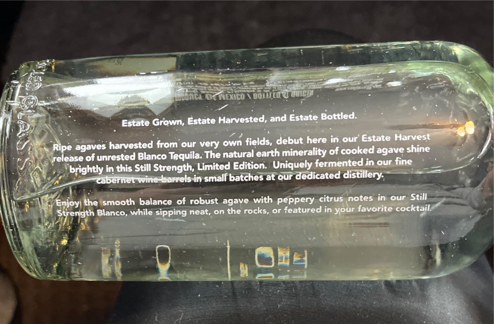 Codigo Estate Harvest Still Strength Blanco Tequila - NOM 1616 (750 mL) alcohol collectible [Barcode 859061006878] - Main Image 4