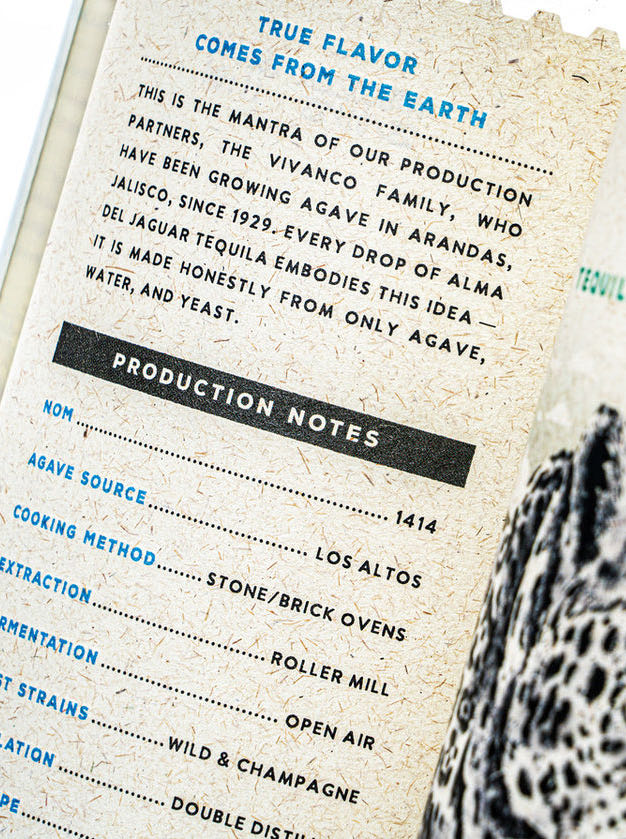 Alma Del Jaguar Blanco Tequila 750ml - Nom 1414 (750 mL) alcohol collectible [Barcode 660457529808] - Main Image 2