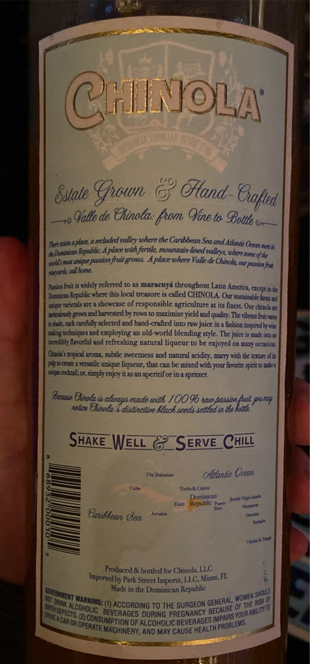 Chinola Passion Fruit Liqueur - Chinola (750 mL) alcohol collectible [Barcode 868932000105] - Main Image 2