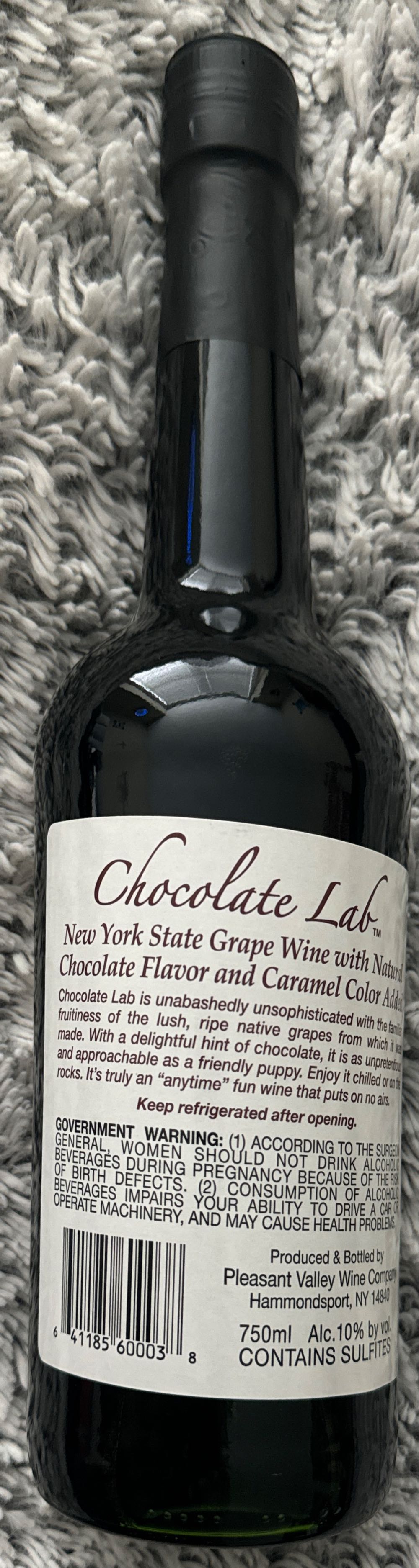 Pleasant Valley Chocolate Lab - Pleasant Valley Wine Company (750 mL) alcohol collectible [Barcode 641185600038] - Main Image 2