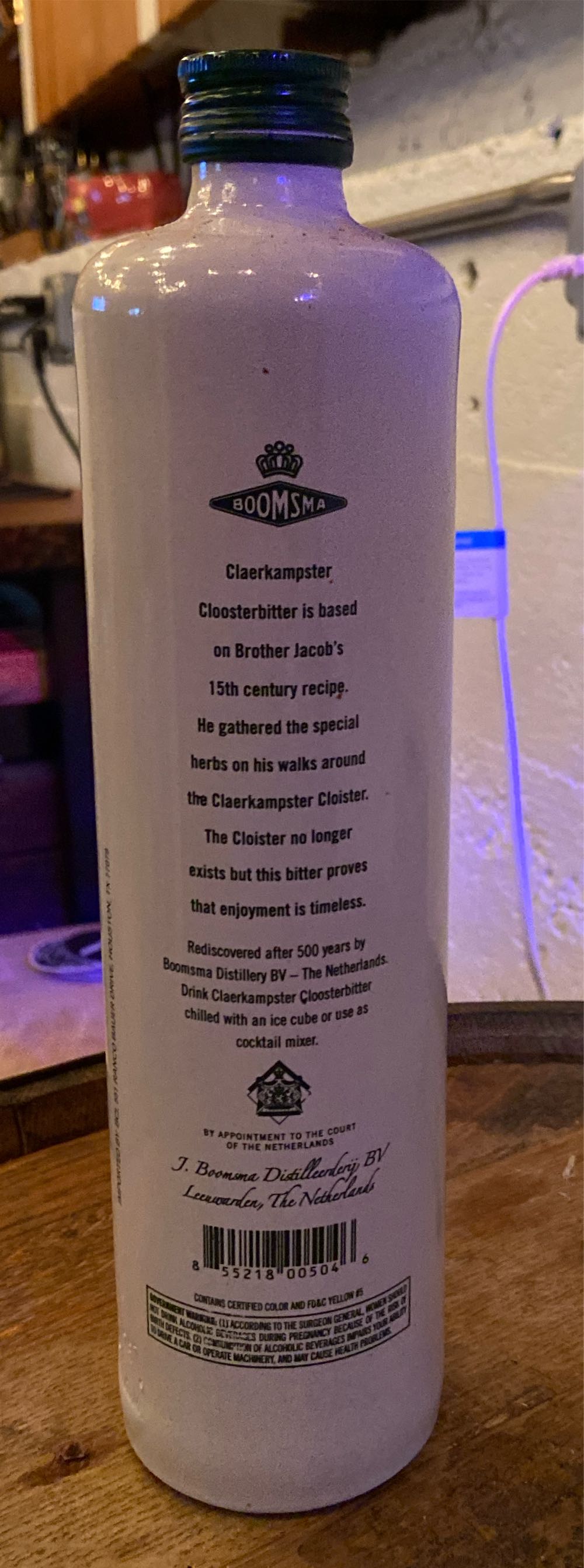 Boomsma Claerkampster Cloosterbitter - Boomsma Distillery alcohol collectible [Barcode 855218005046] - Main Image 2