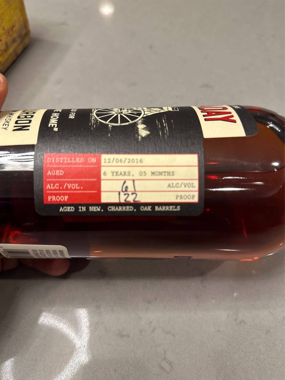 Ben Holiday One Barrel Bourbon - Holladay Distillery alcohol collectible [Barcode 085592165351] - Main Image 2