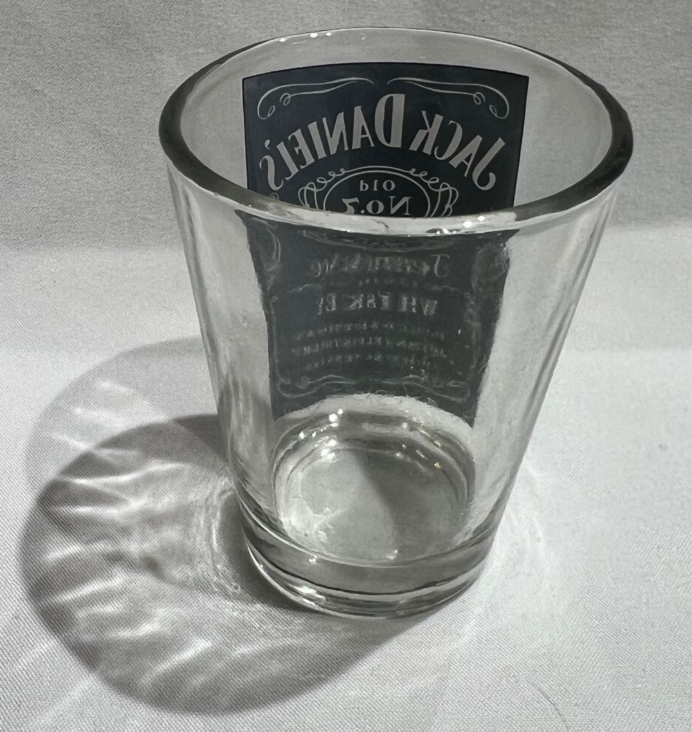 0 Shot Glass Black Label Small - Jack Daniel’s Distillery, Lynchburg, TN alcohol collectible - Main Image 2