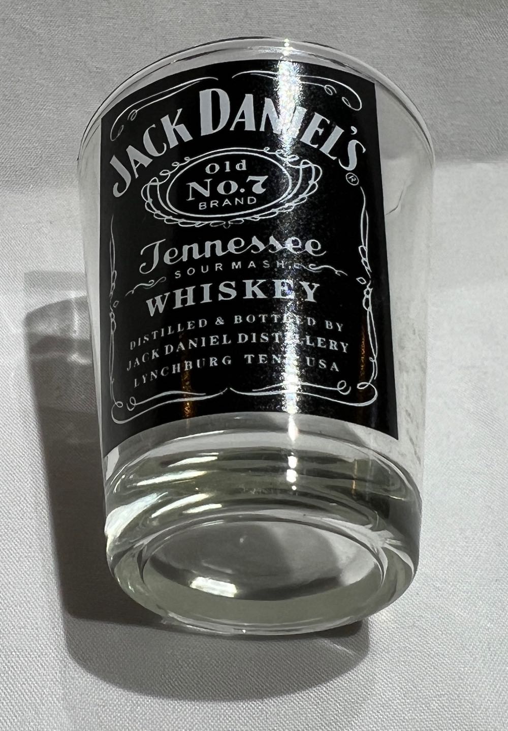 0 Shot Glass Black Label Small - Jack Daniel’s Distillery, Lynchburg, TN alcohol collectible - Main Image 3