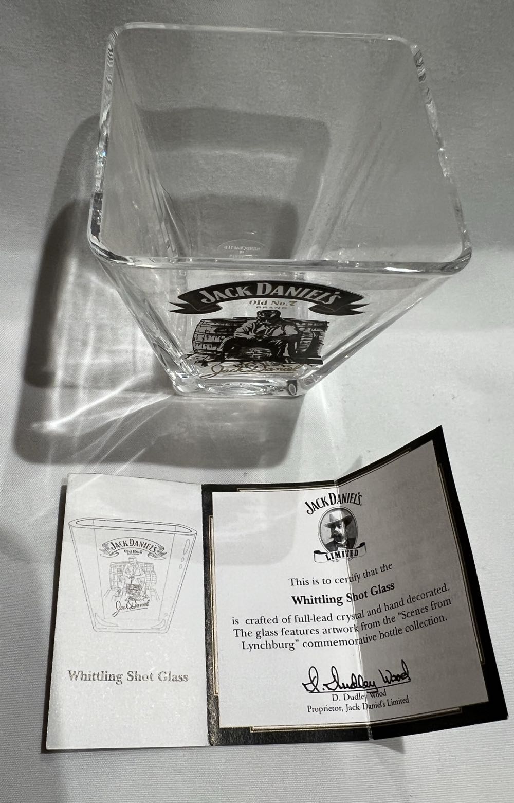 0 Shot Glass Whittling Scenes From Lynchburg - Jack Daniel’s Distillery, Lynchburg, TN alcohol collectible - Main Image 2