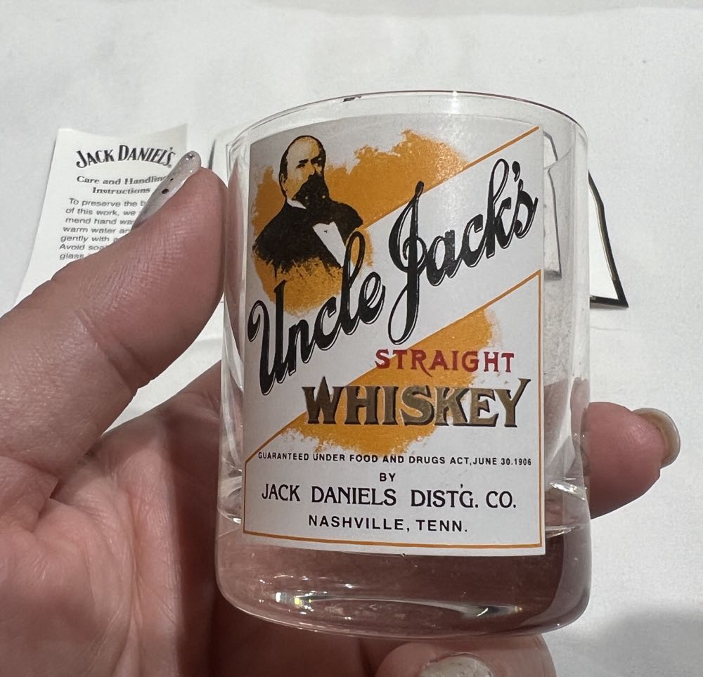 0 Shot Glass Uncle Jack Straight Whiskey - Jack Daniel’s Distillery, Lynchburg, TN alcohol collectible - Main Image 2