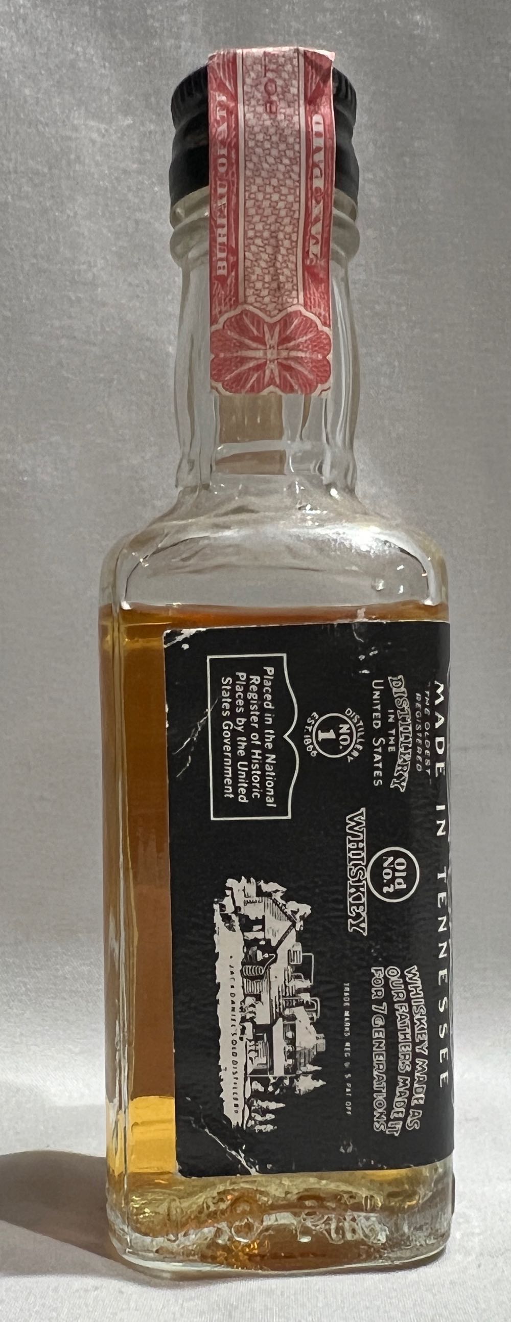 0 Mini Black Label -1 - Jack Daniel’s Distillery, Lynchburg, TN (50 mL) alcohol collectible - Main Image 2