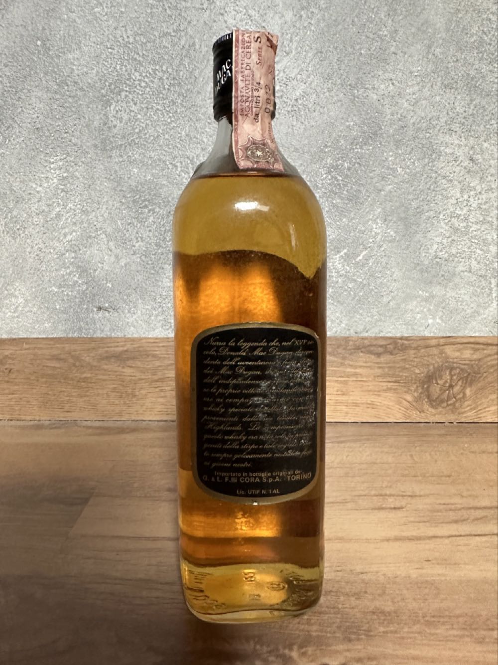 Mac Dugan 1968 8yo Imp FLLI CORA - Peter Russel alcohol collectible - Main Image 2