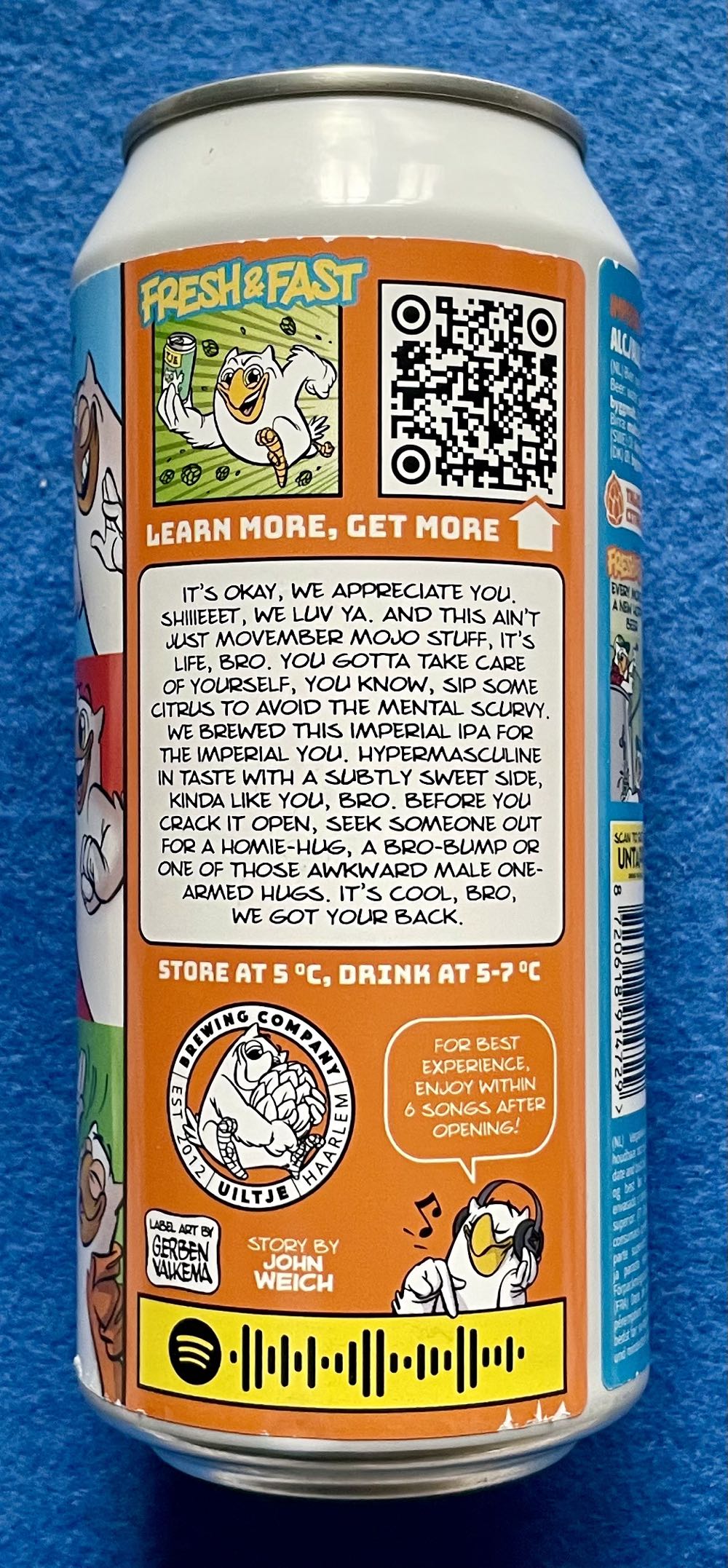 Hug-A-Bro - Uiltje Brewing Company (440 mL) alcohol collectible [Barcode 8720618914729] - Main Image 4