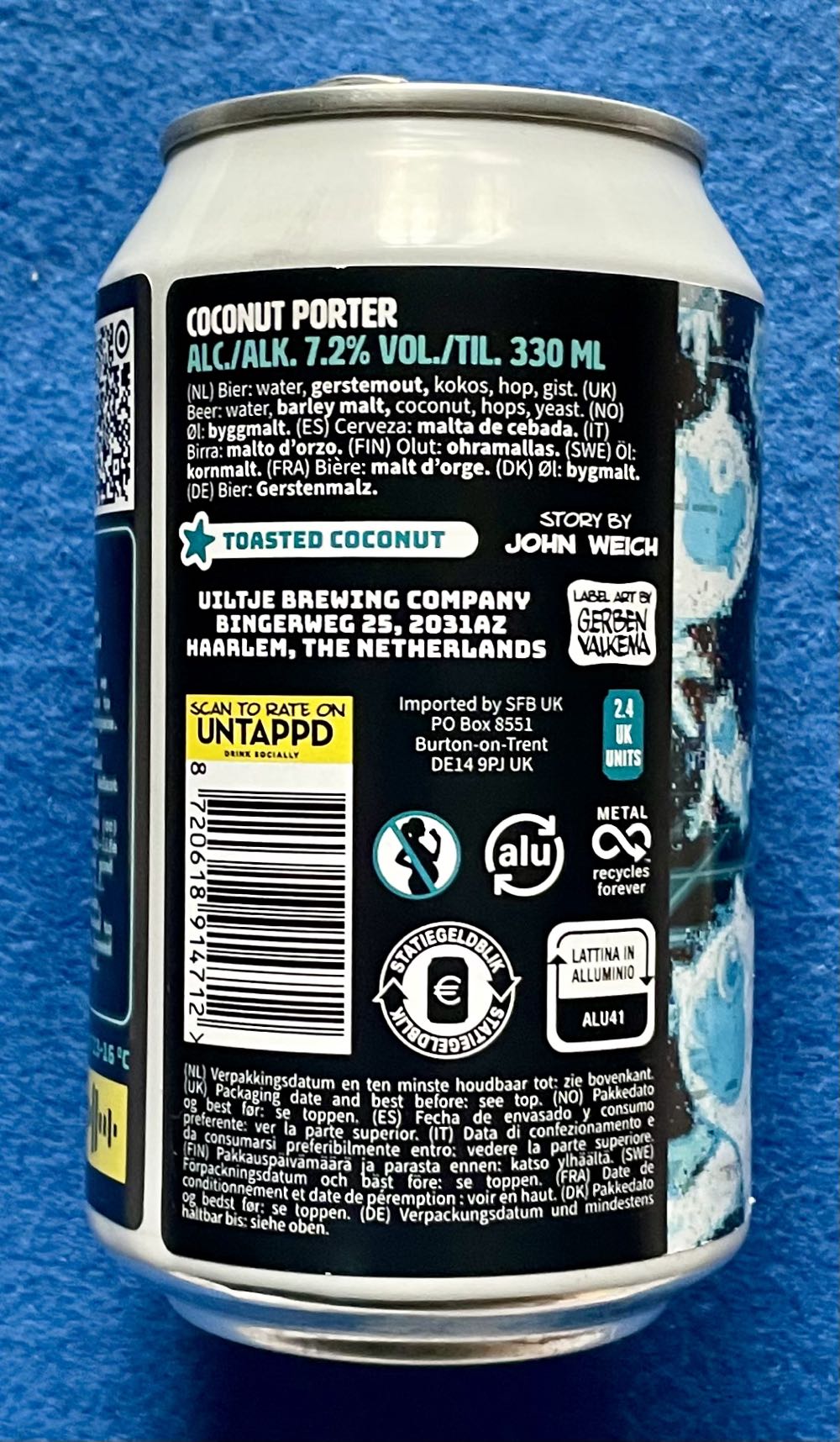 Cc: Cyberspace - Uiltje Brewing Company (330 mL) alcohol collectible [Barcode 8720618914712] - Main Image 3