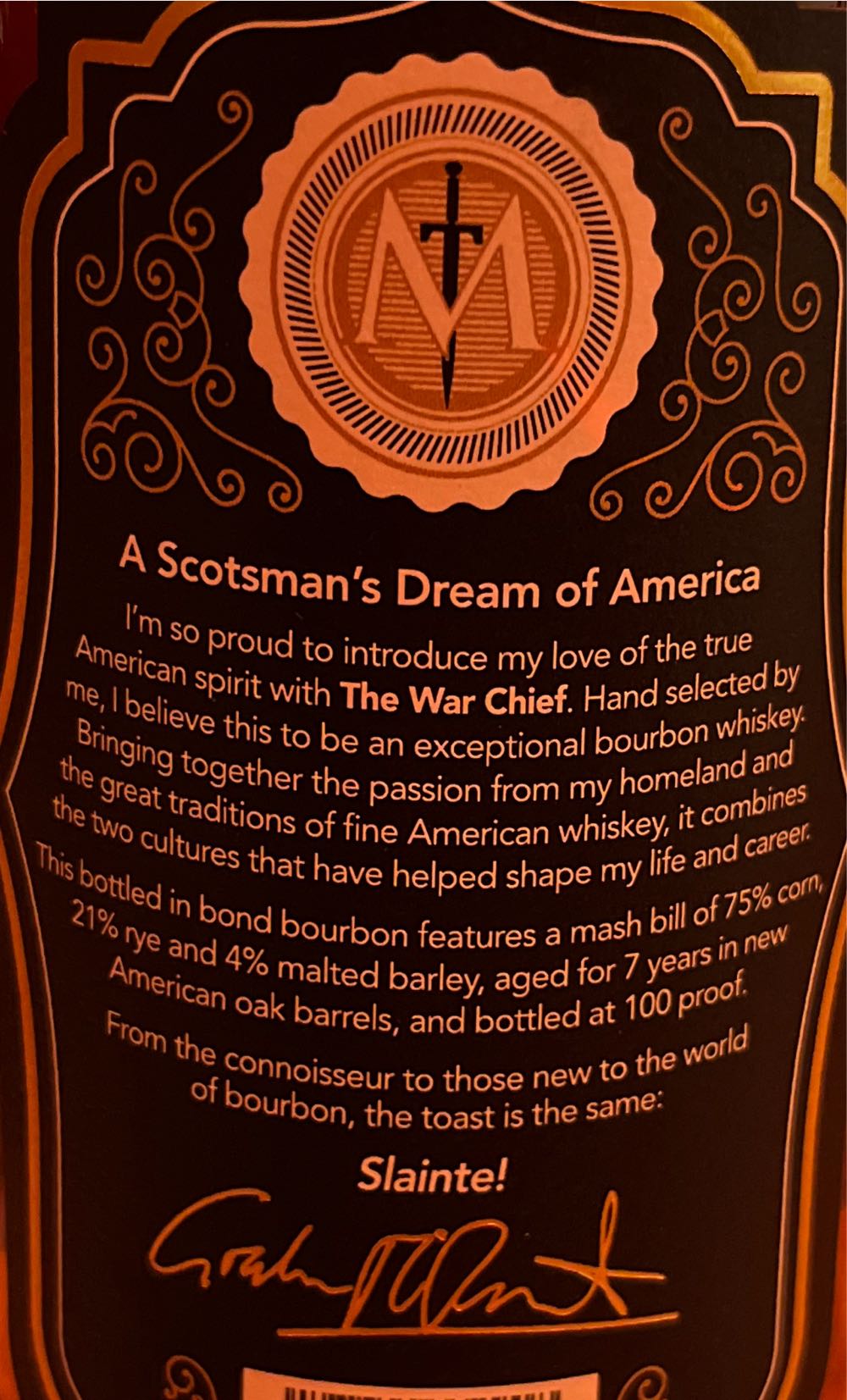 McTavish The Warchief - Midwest Grain Products, Lawrenceburg, IN (750 mL) alcohol collectible [Barcode 197644332908] - Main Image 2