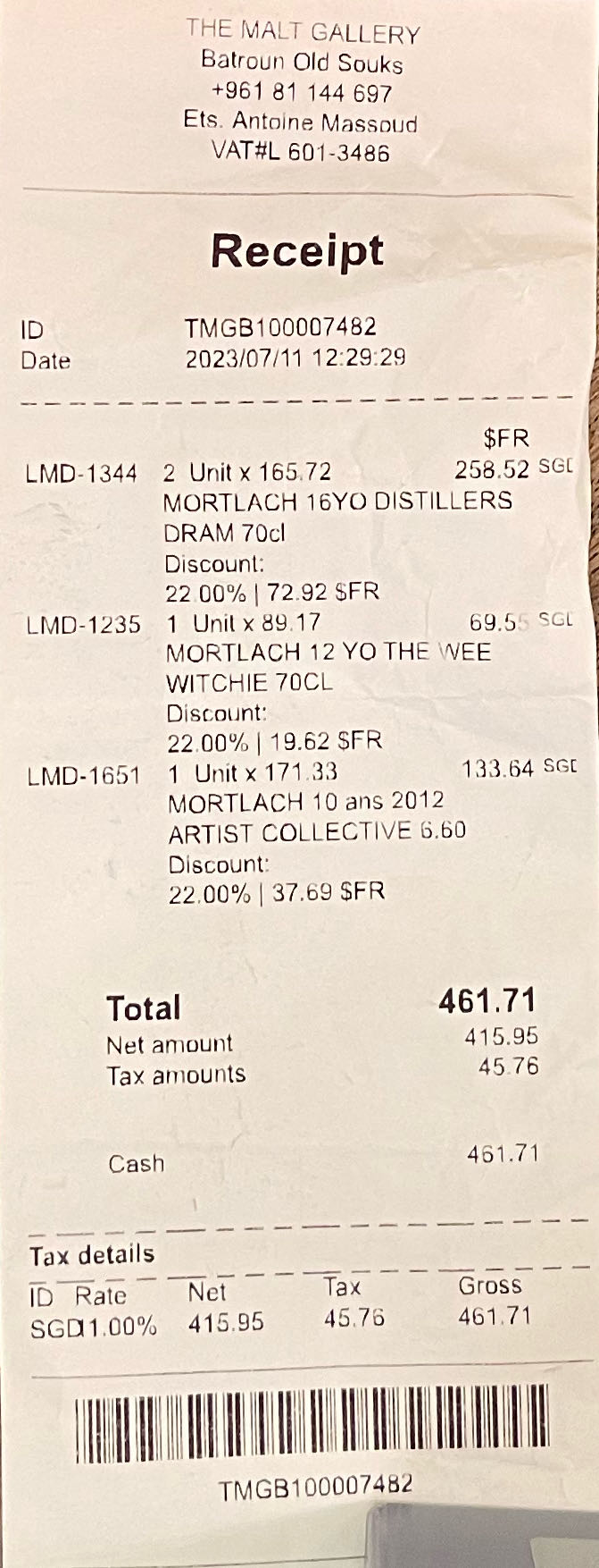 MORTLACH 10y Artists Collection Single Malt Scotch Whisky - The Mortlach Distillery (700 mL) alcohol collectible [Barcode 3700597359150] - Main Image 3