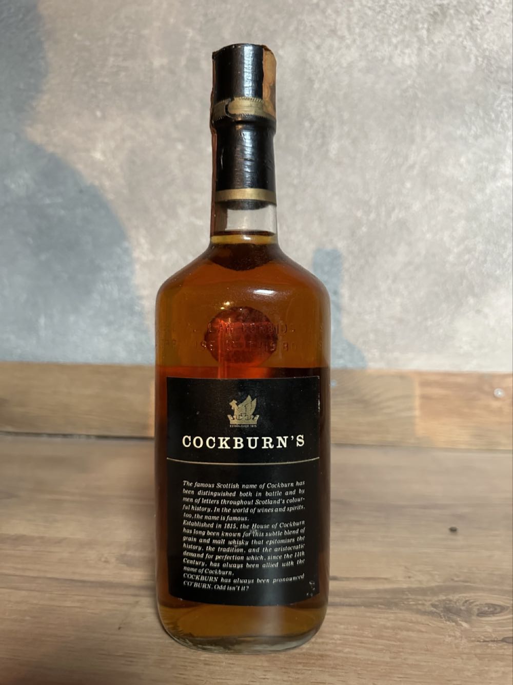 Cockburn’s 8yo - Cockburn’s alcohol collectible - Main Image 2