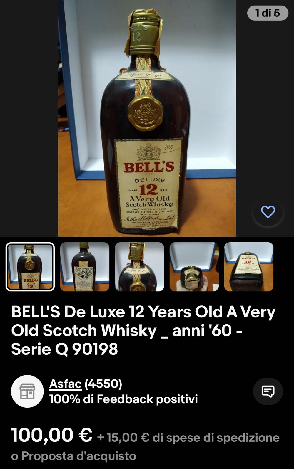 Bell’s 12yo Imp GHIRLANDA - Arthur Bell And Sons alcohol collectible - Main Image 4