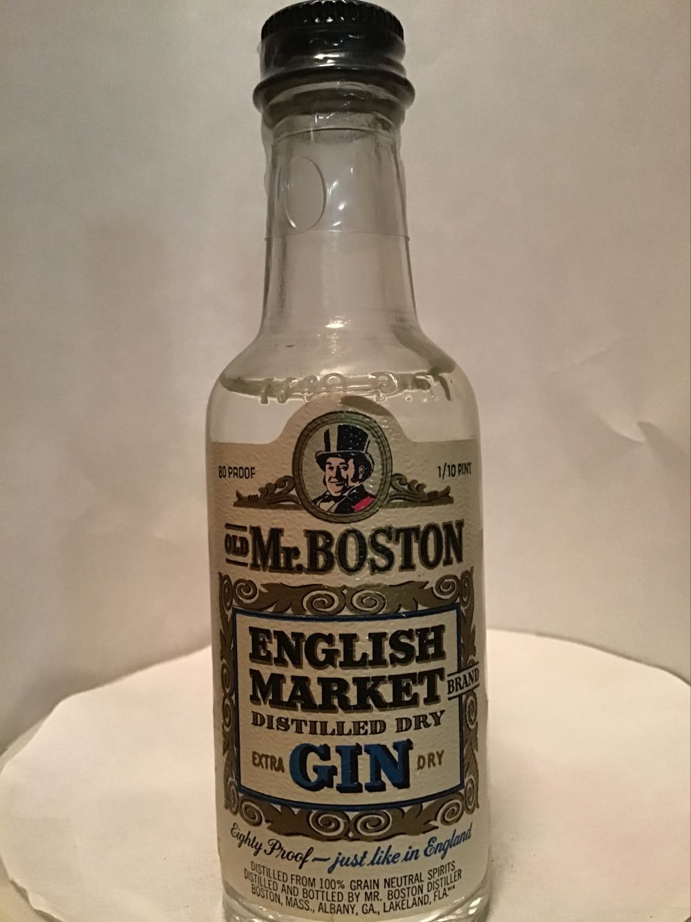 Old Mr. Boston Vodka & English Market Gin & Mint Flavor Gin & Sloe Gin - M. Boston (1.10 FL OZ) alcohol collectible - Main Image 2