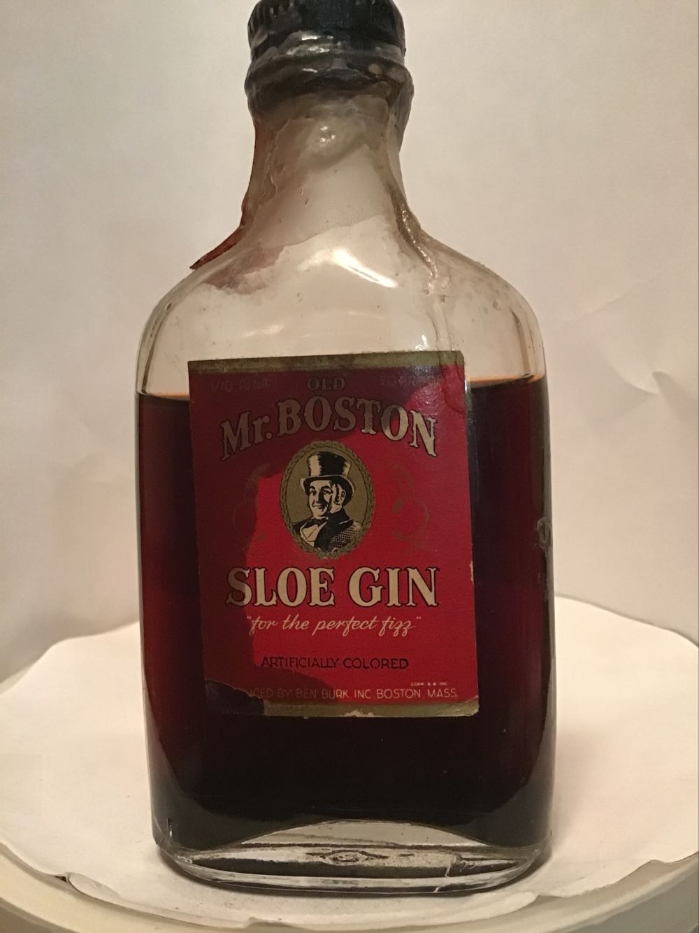 Old Mr. Boston Vodka & English Market Gin & Mint Flavor Gin & Sloe Gin - M. Boston (1.10 FL OZ) alcohol collectible - Main Image 4