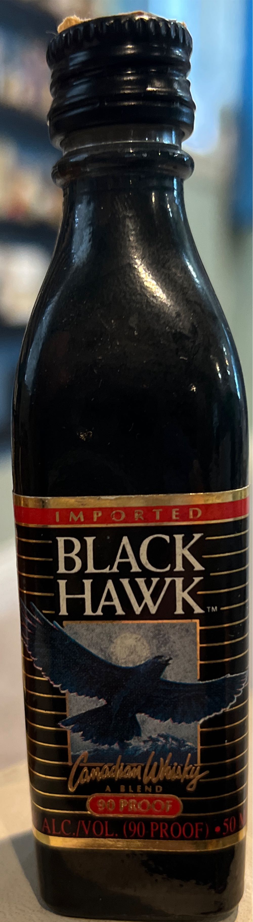 Black Hawk - Hiram Walker & Sons (50 mL) alcohol collectible - Main Image 2