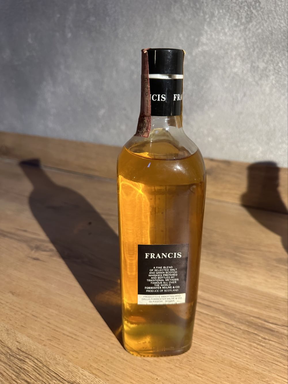 Francis 5yo Imp ACR ANGELINI - Forrester Milne alcohol collectible - Main Image 2