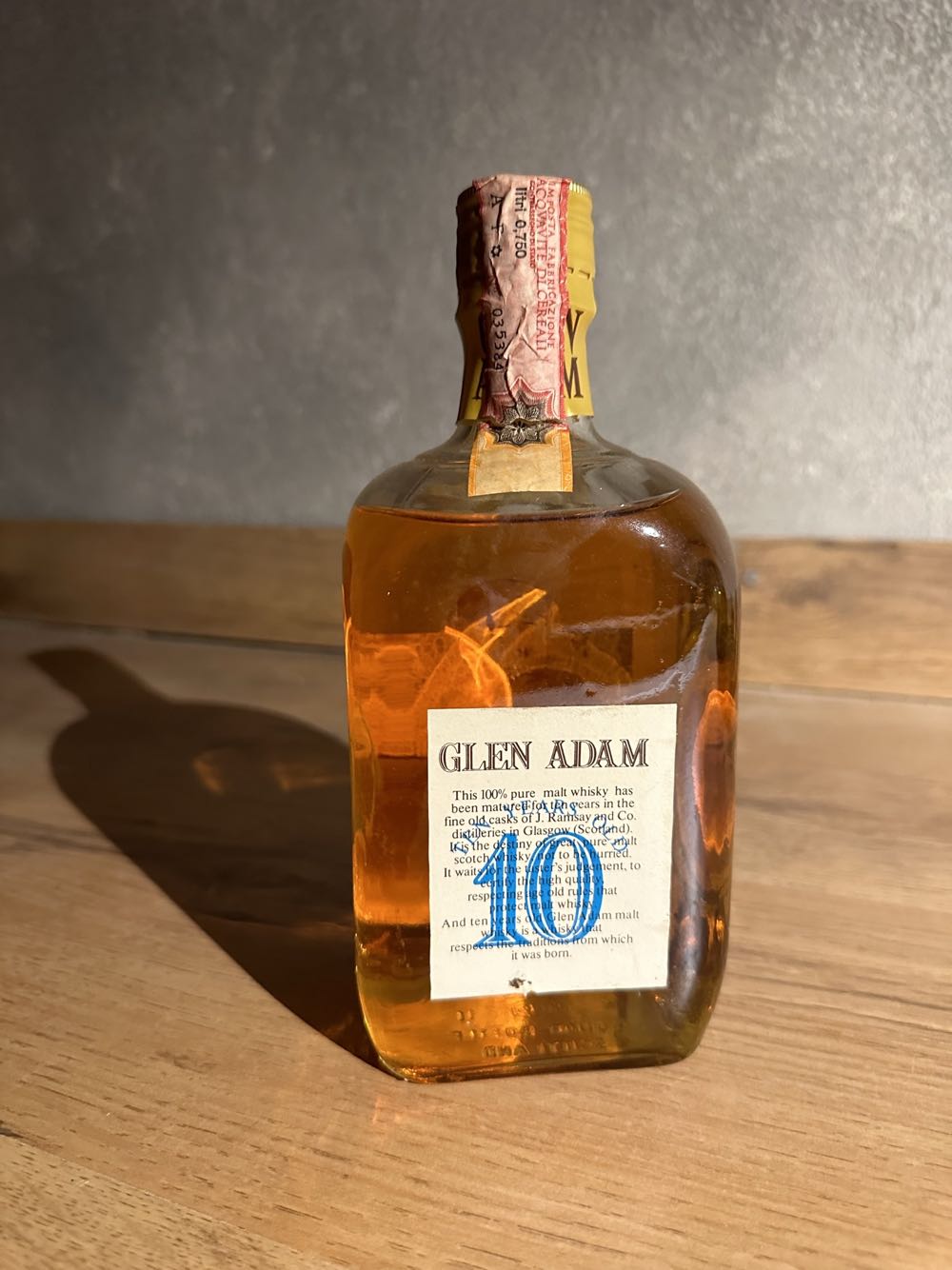 Glen Adam 10yo - Ramsey & co alcohol collectible - Main Image 2