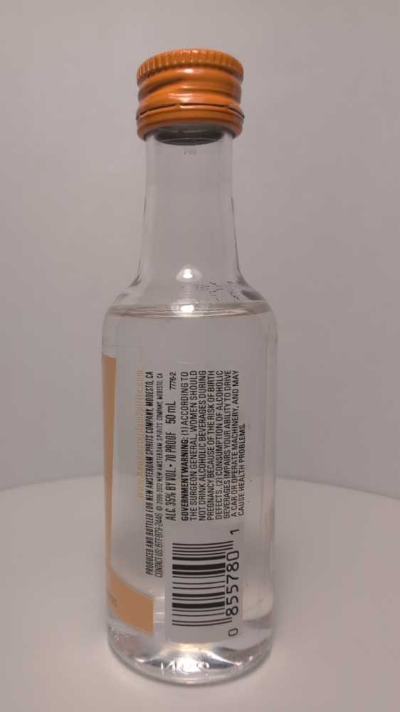 New Amsterdam Peach - New Amsterdam Spirits Company (50 mL) alcohol collectible [Barcode 085000005781] - Main Image 4