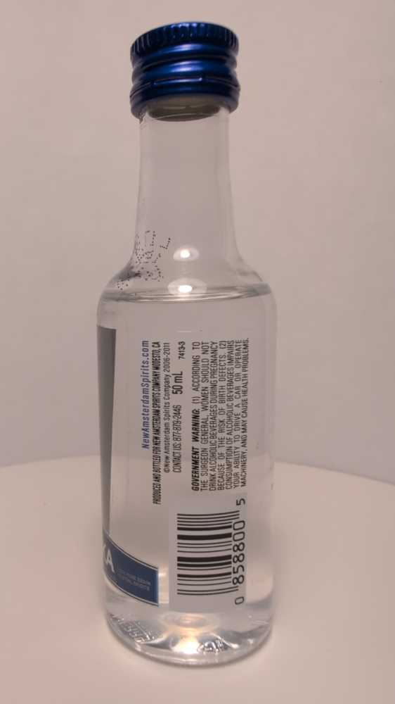 New Amsterdam Vodka - New Amsterdam Spirits Company (50 mL) alcohol collectible [Barcode 085000008805] - Main Image 4