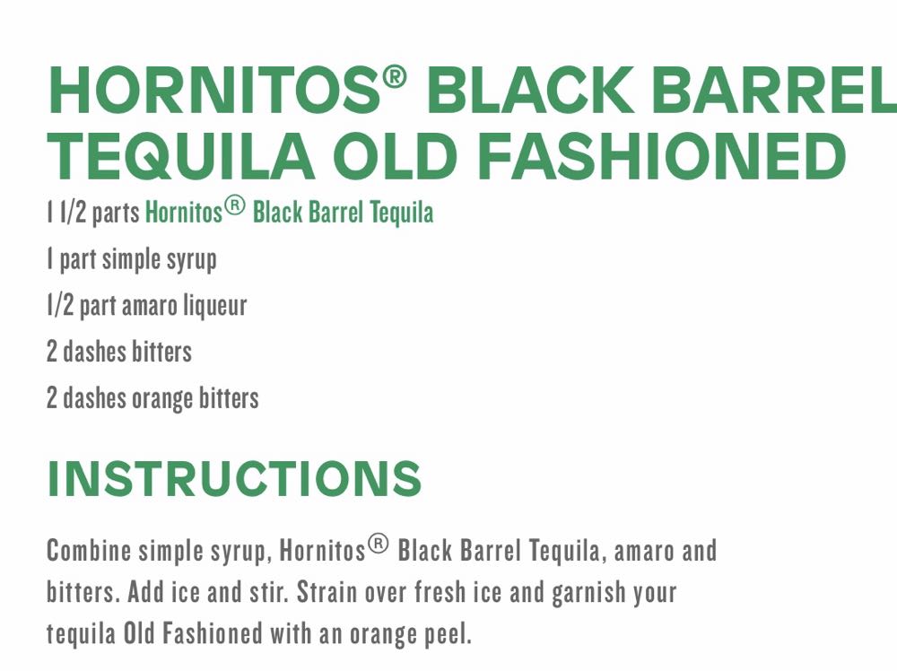 Hornitos Black Barrel Añejo Tequila - Tequila Sauza S. De R.I. De C.V. (1 L) alcohol collectible [Barcode 080686835660] - Main Image 3