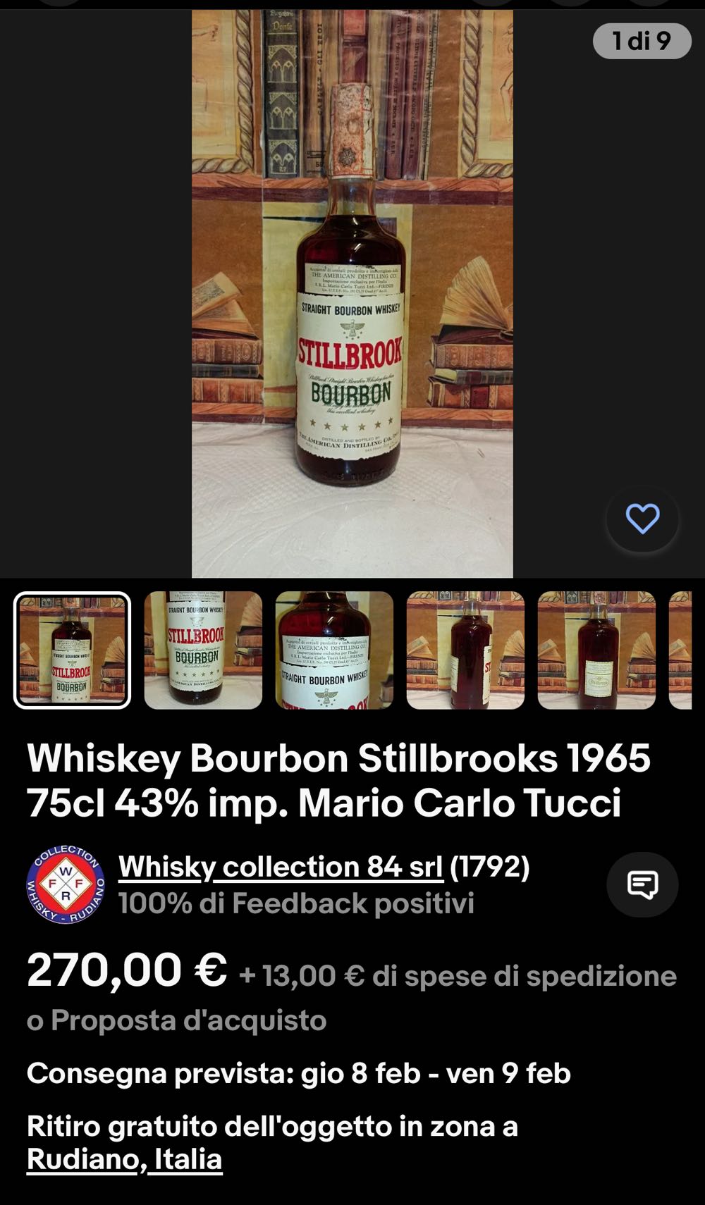 Stillbrook Imp MARIO CARLO TUCCI - The American Distilling Co. alcohol collectible - Main Image 4
