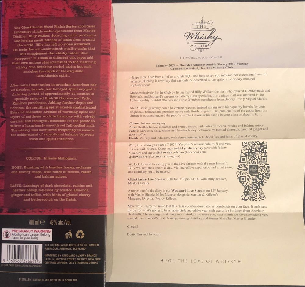 The GlenAllachie 2013 - Glenallachie Distillery (700 mL) alcohol collectible [Barcode 5060568326641] - Main Image 3