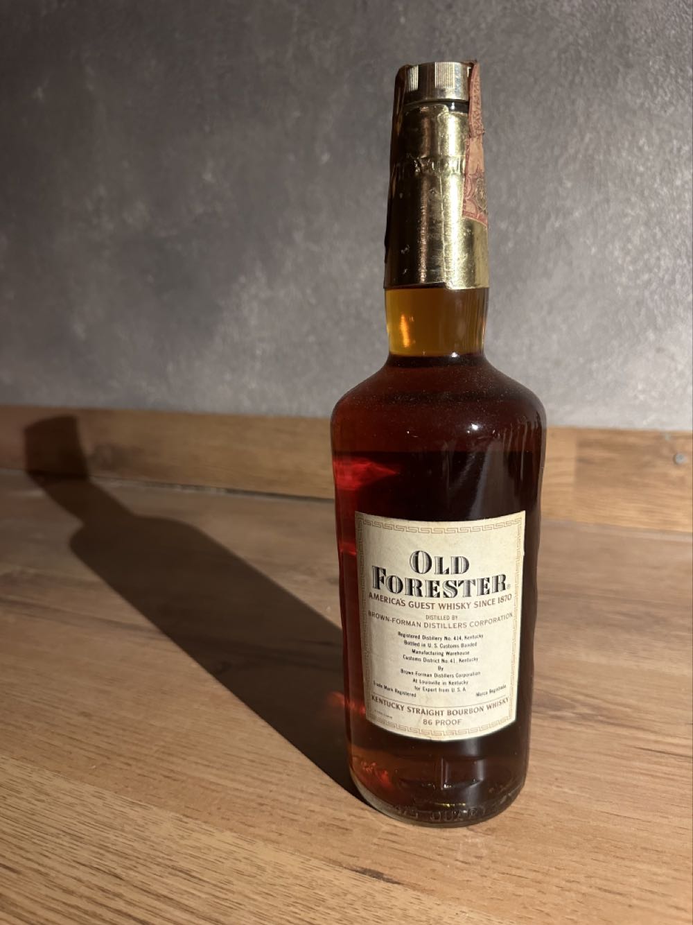 Old Forester Imp AMERIGO SAGNA - Brown Foreman Distillers, Louisville, KY alcohol collectible - Main Image 2