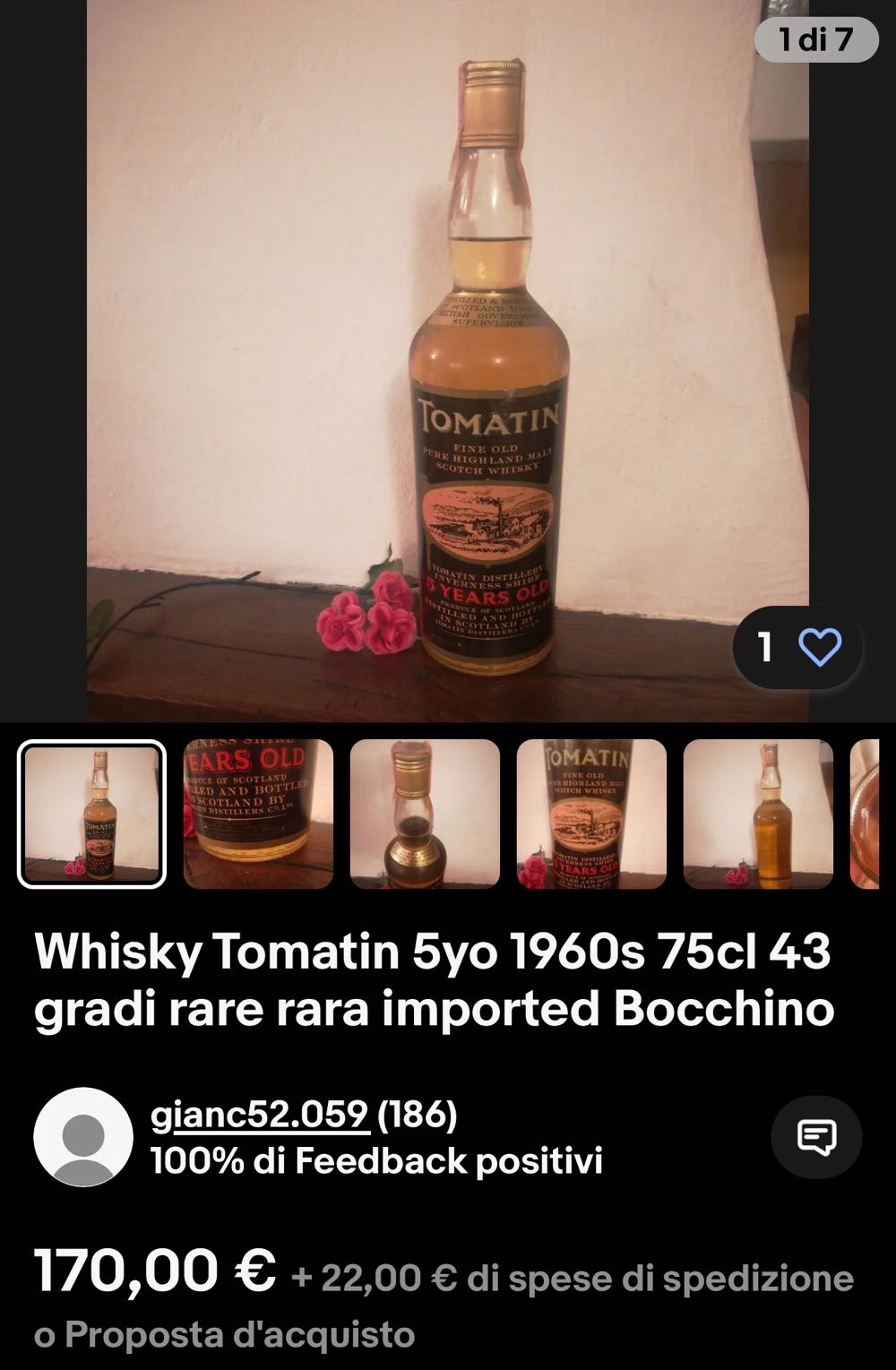 Tomatin 5yo Imp DISTILLERIA CANELLESE C. BOCCHINO - The Tomatin Distillery Company Ltd alcohol collectible - Main Image 3