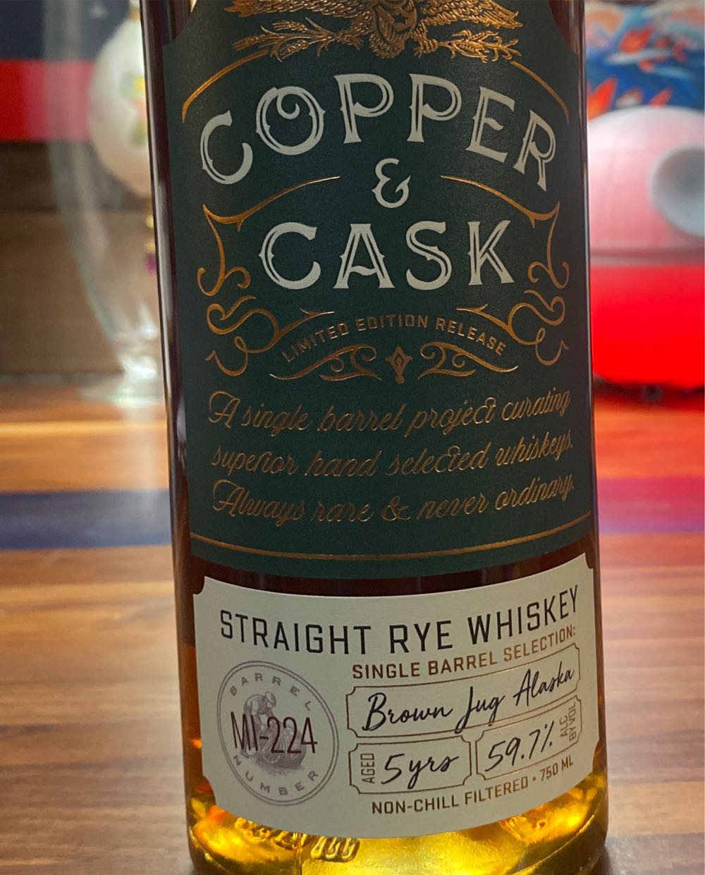 Copper & Cask - Copper And Cask (750 mL) alcohol collectible [Barcode 810879023303] - Main Image 3