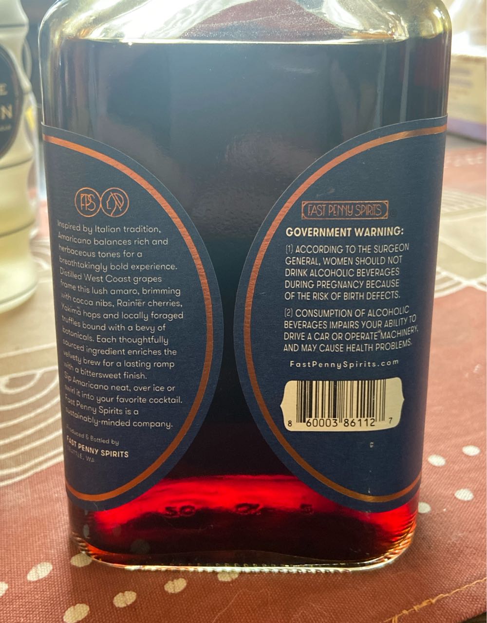 Amaricano Liqueur Amaro - Fast Penny Spirits alcohol collectible [Barcode 860003861127] - Main Image 2